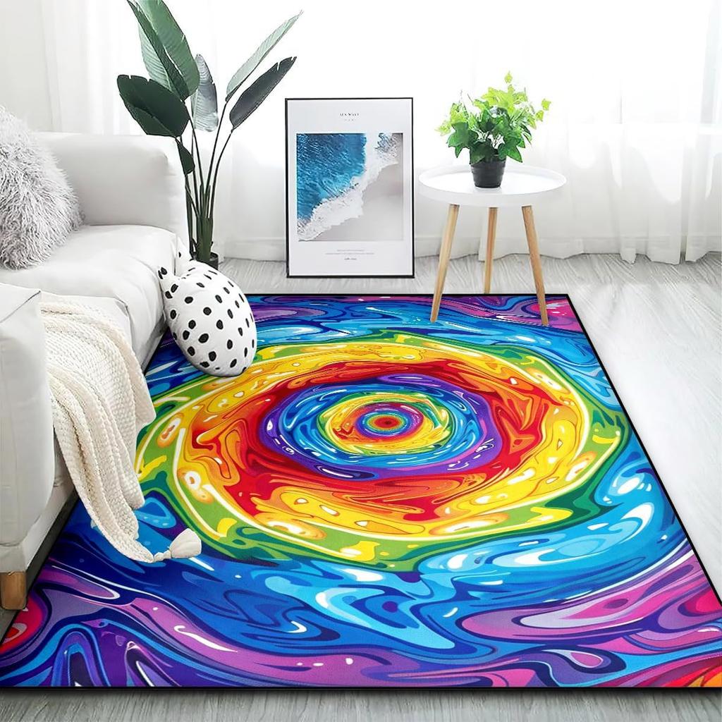 3D Optical Illusion Living Room Carpet Bedroom Living Room Anti-slip Floor Rug Soft Hallway Kitchen Floor Mats Home Decoration