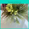 Artificial Stems Eucalyptus Plastic Faux Plants For Tabletop Decoration Gift