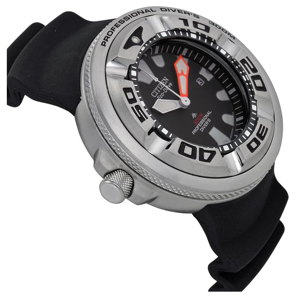 Citizen Eco-Drive BJ8050-08E Men's Professional Diver Watch 300m Water Resistant Black Rubber Strap