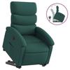 VidaXL Fauteuil inclinable vert foncé tissu, chaise inclinable, fauteuil inclinable pour personnes âgées, fauteuil releveur 3203984