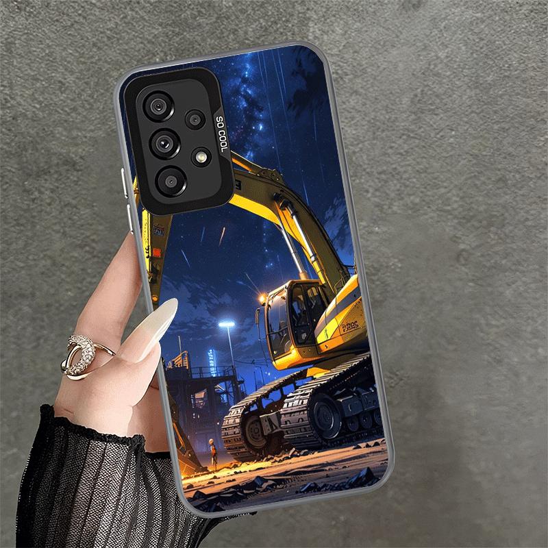 Excavating Machinery Cool Soft Phone Case for Samsung A17 A16 A15 A14 A13 A57 A56 A55 A54 A53 A37 A36 A35 A34 A33 A26 A25 A24 A2