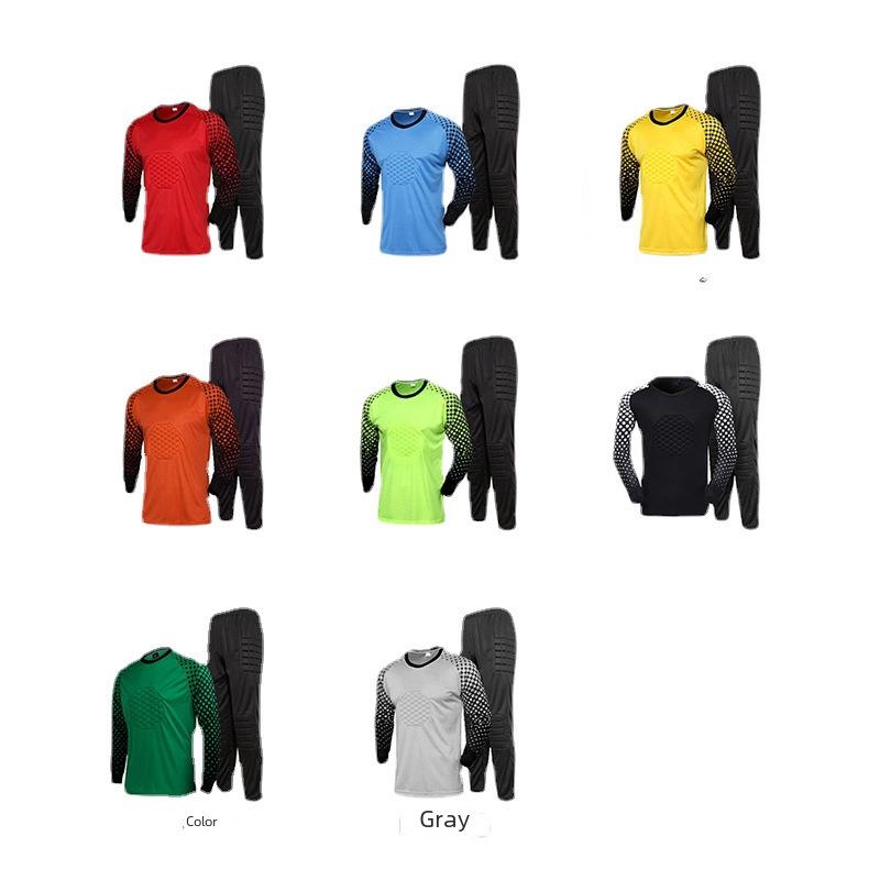 Unisex Long-Sleeve Football Goalkeeper Jersey & Protective Training Suit