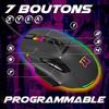 Souris gaming - akuma - otaku m05 - 12800 dpi - rétroéclairage led rgb - 7 boutons programmables
