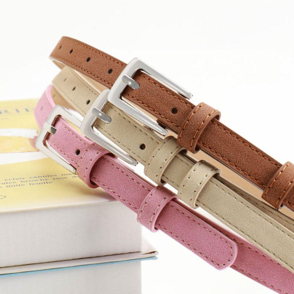 Luxury Design Business Waist Belt Pin Buckle Frosted Waistband Trendy Suede Leather Belt  For Women