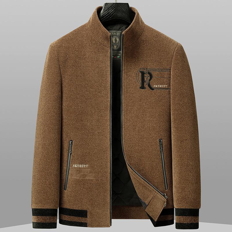 Autumn and Winter Cotton Thickened Men's Fashion Jacket Middle-aged Jacket