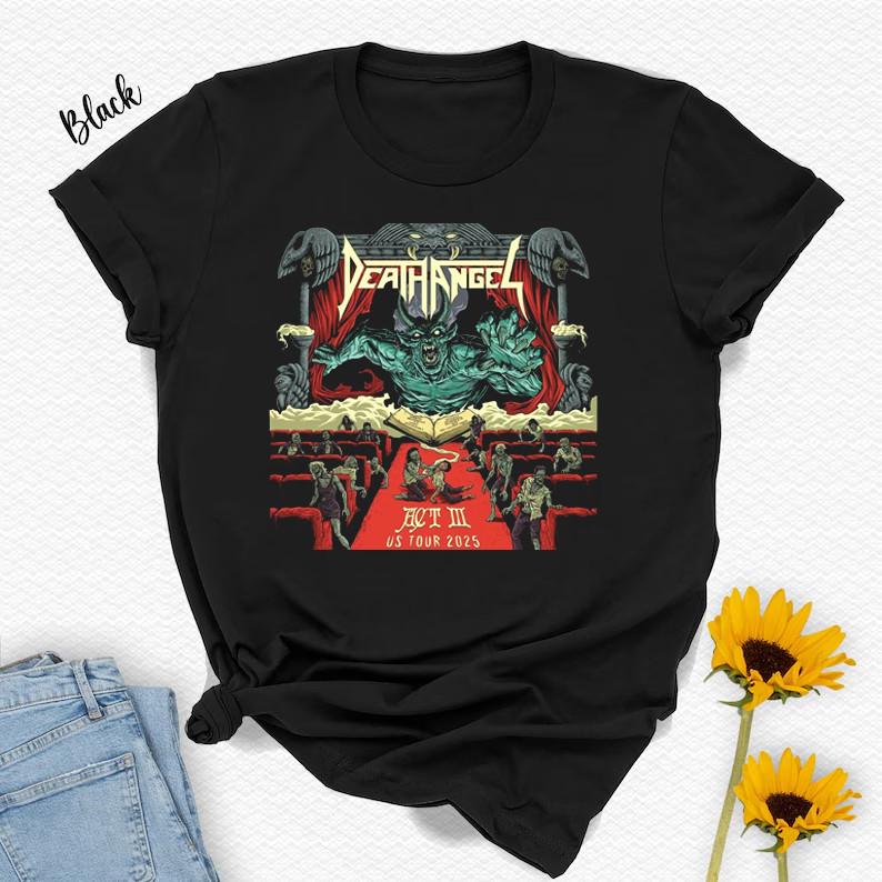 New Death Angel On A Fall 2025 TShirt Black All Size Unisex NZ414 S