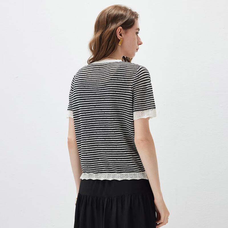 Komomoboka 2026 Spring/Summer Women's Short Sleeve Knitted T-Shirt