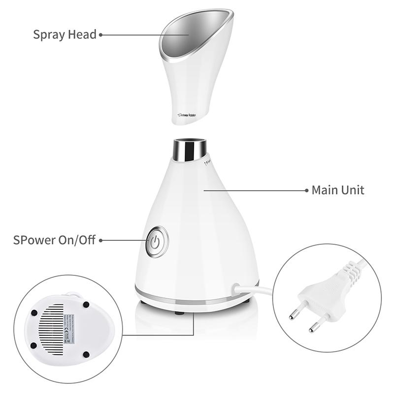 Face Steamer Deep Clean Moisturizing Steaming Face Skin Care Hot Cold Sprayer Facial Steamer Spa Care Sauna Sprayer
