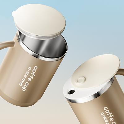 500ML Termos Bardak 304 Paslanmaz Çelik Çift Katmanlı Kahve Kupası Soğuk ve Sıcağa Dayanıklı Su Bardağı Sızdırmaz Süt Kahve Kupası İçecek Gereçleri
