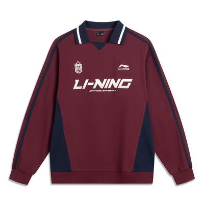 Felpa unisex a vestibilità ampia con logo serie Li Ning Sports Lifestyle AWDVC89-5