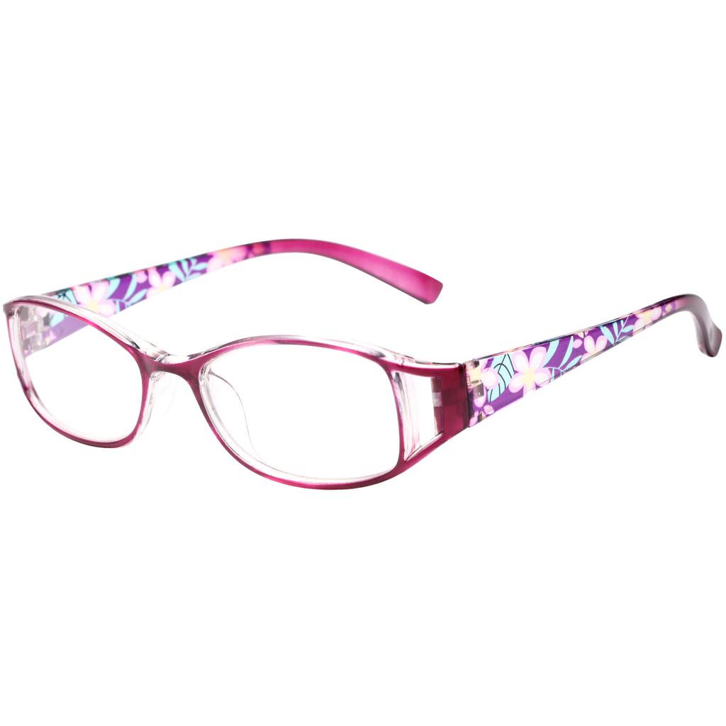 3PCS Anti-Blue Light Reading Glasses Unique Hollow Design Fashionable Flower Women's Color Reading Glasses Power +1.0 To +4.0