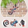 Metal Gecko Wall Art 2D Hanging Artwork,Art Decoration Ornament for Porch Cafe Patio Home
