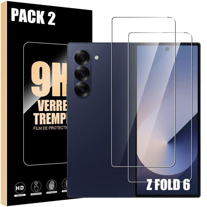 Verre Trempé - BOOLING - Compatible Samsung Galaxy Z Fold 6 - Protection 9H - Anti-Rayures - Transparent- Pack 2