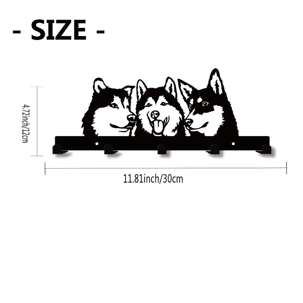 

Шикарная настенная вешалка для ключей Husky Trio, стильная черная металлическая вешалка для прихожей, декоративный крючок для хранения вещей для дома и организации пространства в комнате чёрный