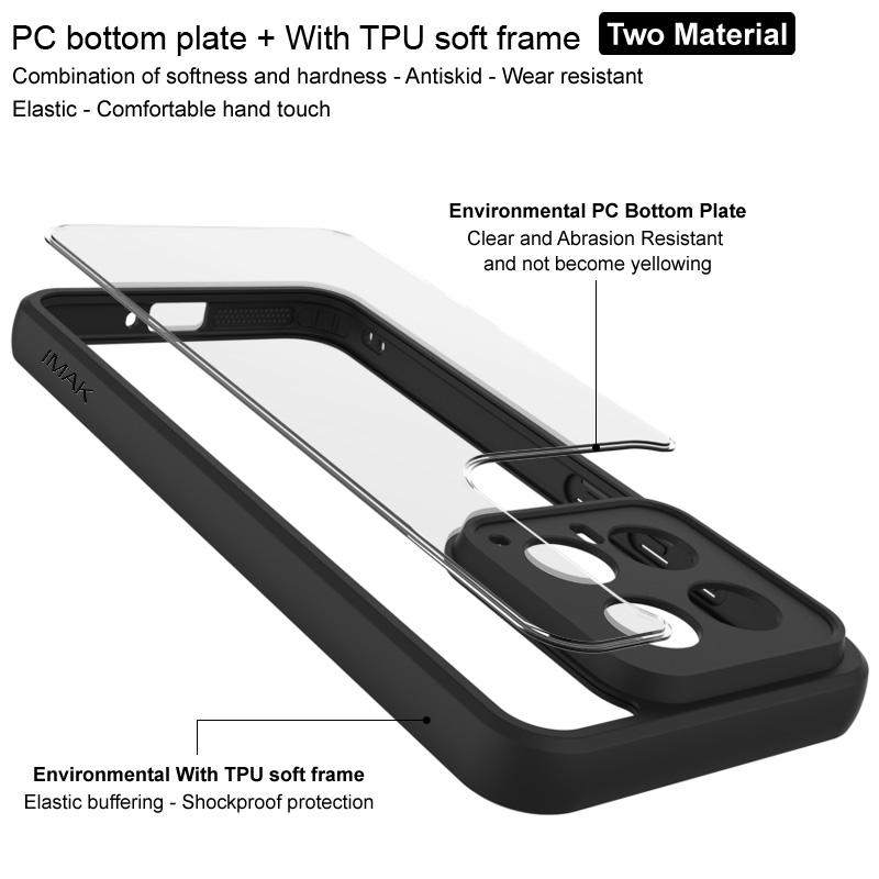IMAK UX-9A Series for Xiaomi 14 Smartphone Case Shockproof TPU+PC Clear Phone Cover