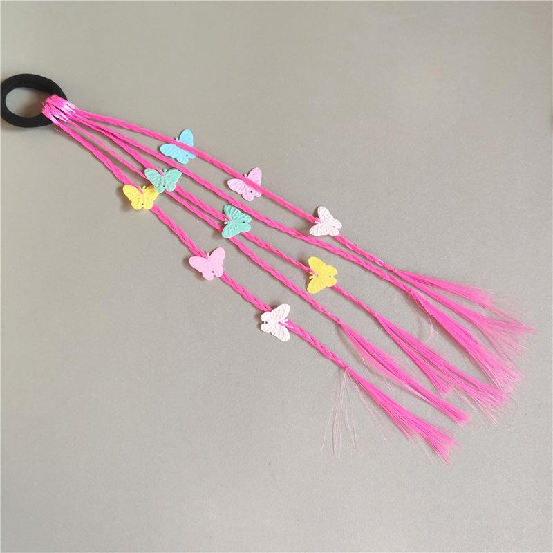 New Girls Colorful Wigs Ponytail Kids Hair Accessories Head Band Hair Ornament Headbands Rubber Bands Beauty Hair Bands Headwear