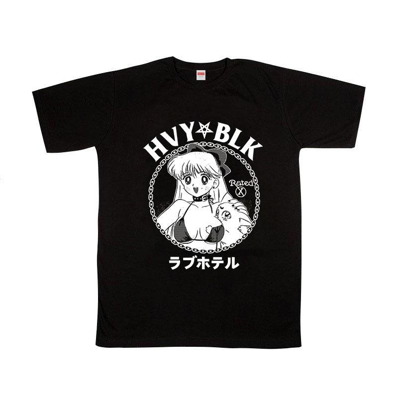 ZX Creative Design Animation Anime Japanese Maid Ins Pure Cotton Good Looking Male and Female Lovers Tshirts Female Summer 4XL