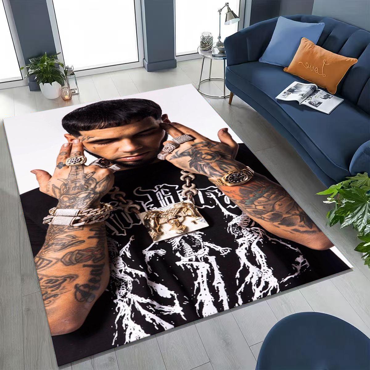 

Ковер Anuel AA Хип-хоп Рэпер Певец для Спальни Гостиной Дивана Дома, Коврик для Входной Двери, Большой Нескользящий Коврик для Игр Детей 40x60cm( 15x23in )