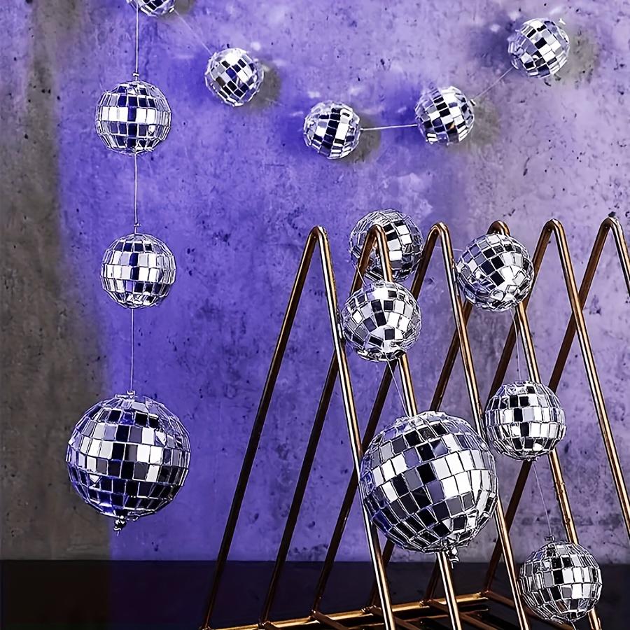 8pcs Mirror Ball Decor Set, Creative Disco Glass Balls for Wall Decoration, Suitable for Valentine's Day Wedding Party Birthday