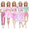 Fashion Mixed Style Outfits Colorful Wedding Party Dress T-shirt Trousers DIY Accessories Clothes for 11.5'' Doll Kids Toy