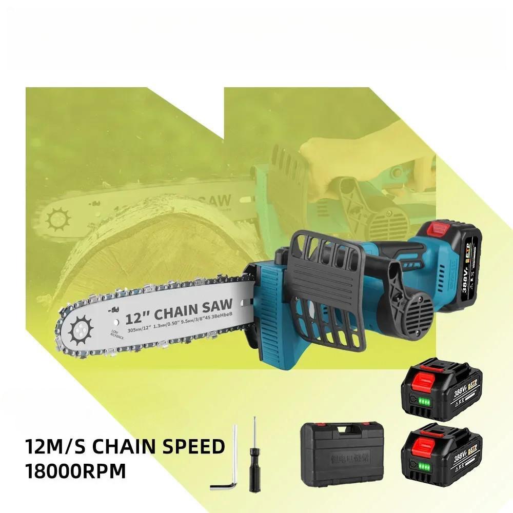 Cordless Portable Wood Cutting Saw High Power Garden Logging Power Tools Brushless Electric Chainsaw