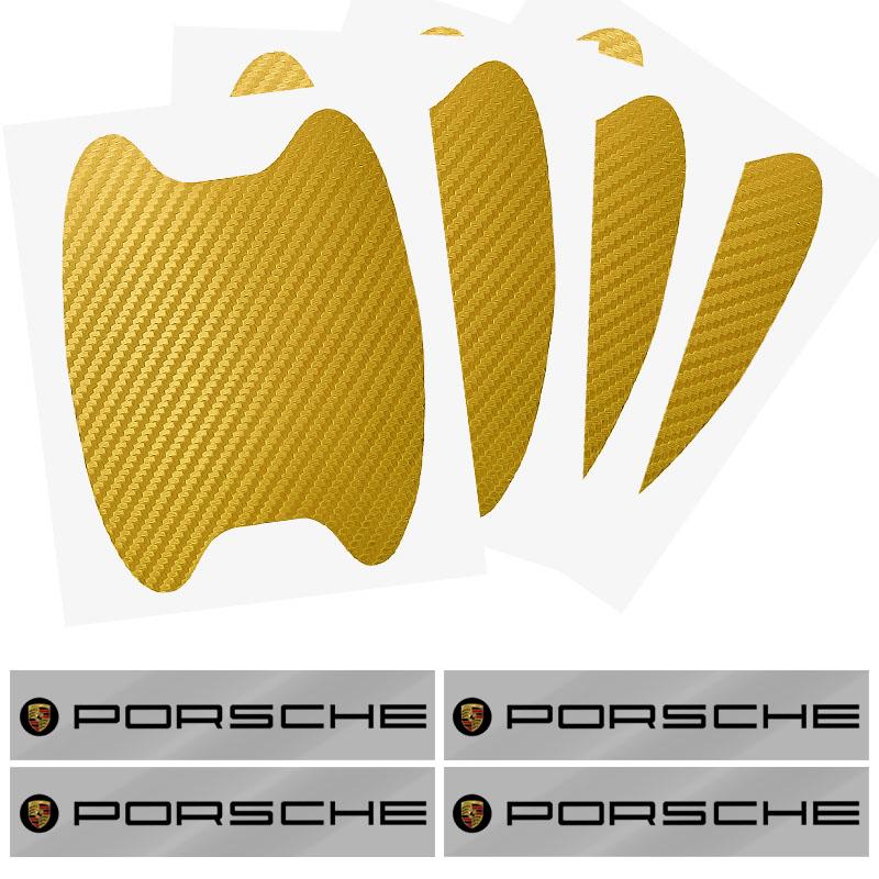 Car Door Sticker Carbon Fiber Scratches Auto Handle Protection Film For Porsche Boxster Cayenne Panamera Macan Cayman 911 918 996 917 991