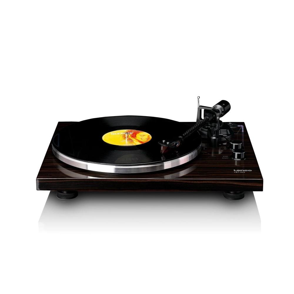 Bluetooth Turntable with Ortofon 2M Red Lenco LBT-345WA Cartridge, Walnut, Lenco