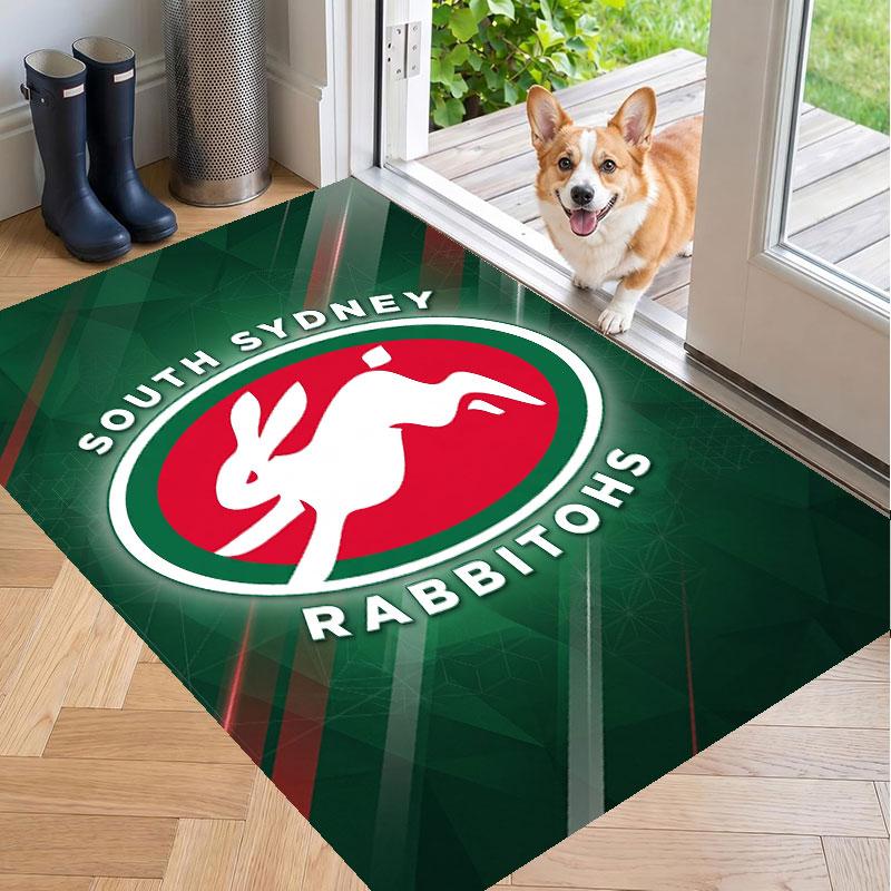 Soft Floor Carpet South Sydney Rabbitohs Pattern Area Rug Decorative Mat For Home Room Decoration