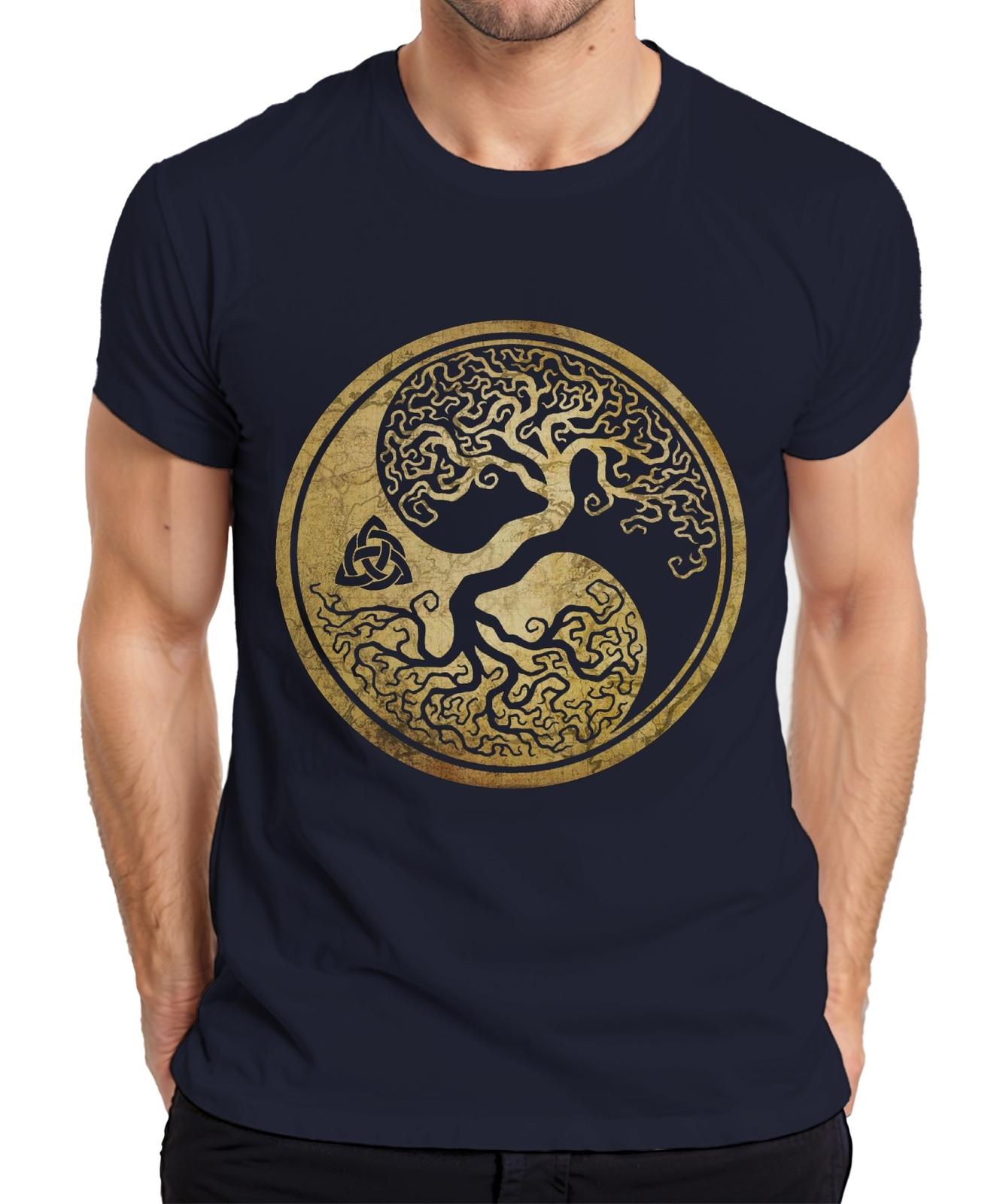 Yin Yang Tree of Life Celtic Knot Viking Valhalla Viking Men s T-Shirt- S