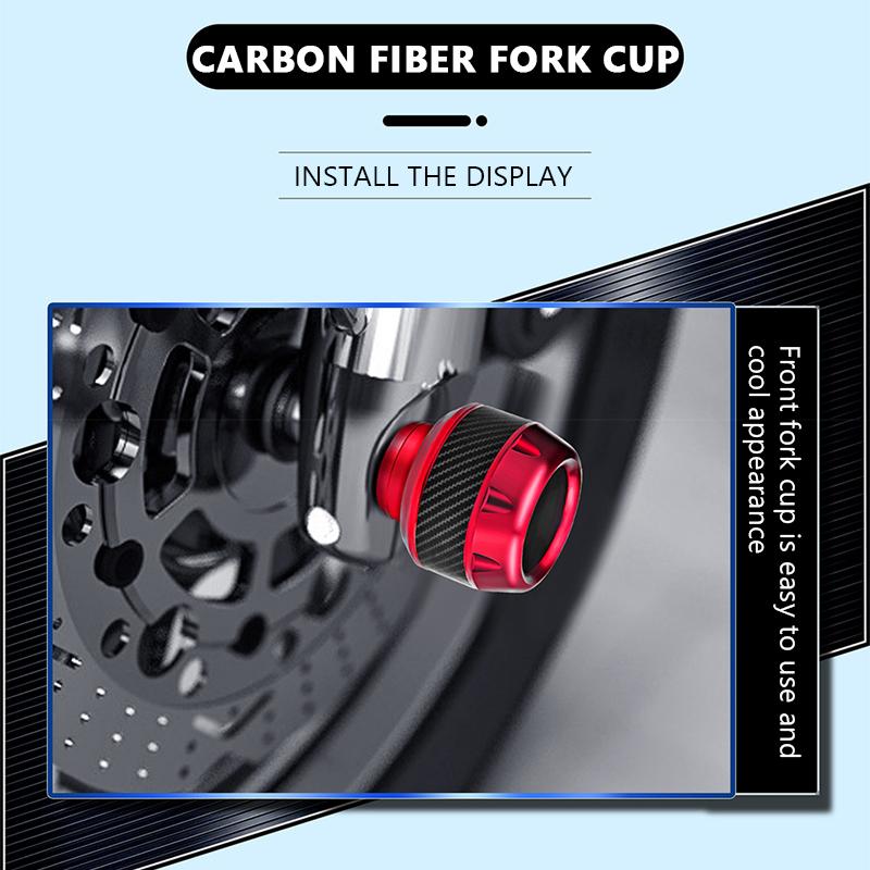 SEAMETAL 2Pcs Aluminum Alloy Motorcycle Crash Protector Scooter Wheel Front Fork Frame Falling Protection Pads Sliders Moto Exterior