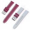 Swatch X OMEGA Compatible Rubber Strap with Double Lines (Wine Red/Gray Lines)