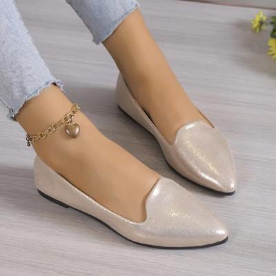Fashion Trendy Women's Flat Shoes 2024 Summer New Breathable Soft Sole Anti Slip Pointed Large Size Simplified Women's Shoes Trafza