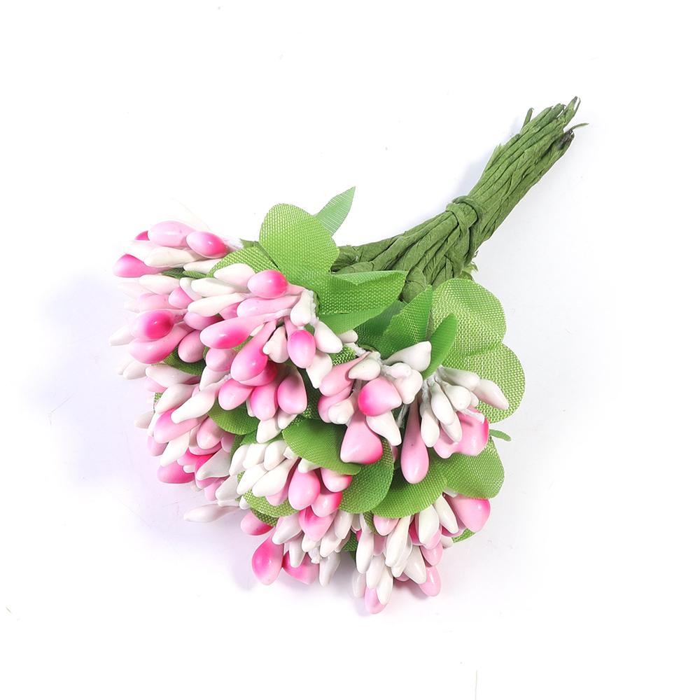 20Pcs/bag Artificial Flower Small Berries Flower Bouquet Leaves DIY Girls Hair Crafts Wedding Garden Arch Yard Rattan Decoration