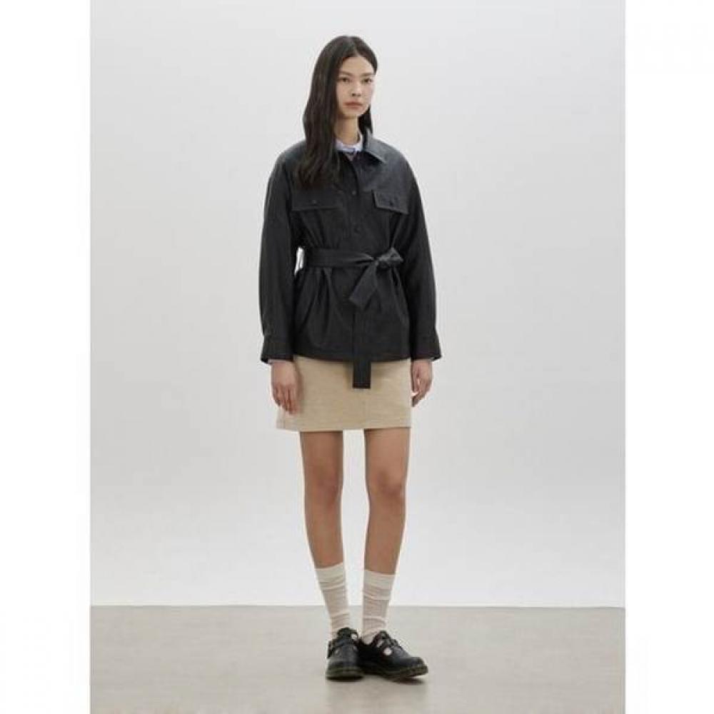 Cc Collect. Belted Leather Jacket C263psf151