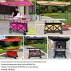 Adjustable Folding Handcart with Umbrella, Elevated Canopy & Table Top for Street Stalls or Camping.
