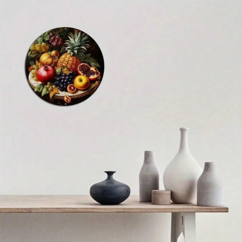 1PC Vintage Fruit Tin Sign Pineapple Grape Pomegranate Art Retro Metal Poster Home Bar Wall Decor Christmas Gift