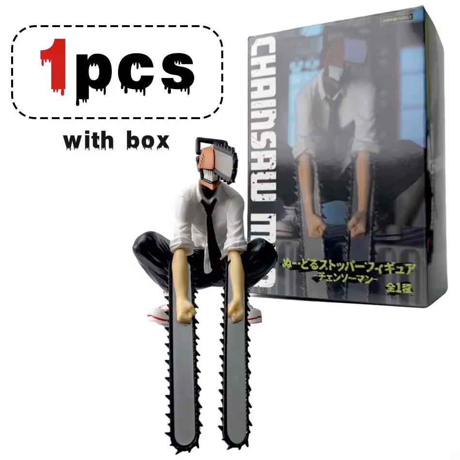 Original Chainsaw Man Anime Model Denji Action Figure PVC Chainsaw Man Noodle Stopper Figurine Adult Set Model Toy