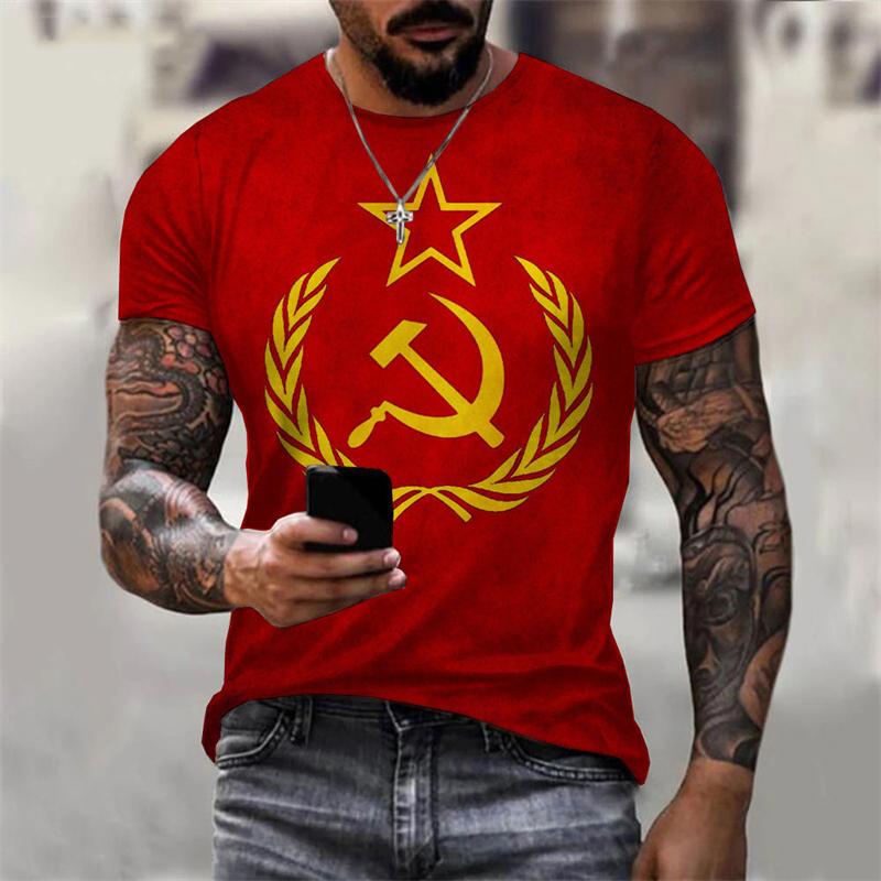 Summer Russia CCCP T-Shirts USSR Soviet Union 3D Print Men's Women Short Sleeve T Shirt Harajuku Y2k Shirt