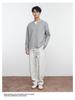 Also Stop Men's Layered V-Neck Long Sleeve Sweatshirt, 2025 Spring Loose Pullover, Light Mature Style