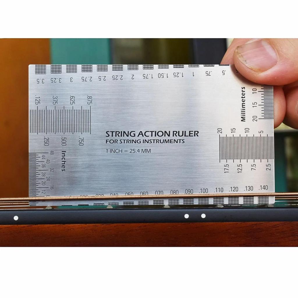 Kytarové struny Action Gauge Ruler Nástroje Luthier Nástroje na opravu nerezové oceli