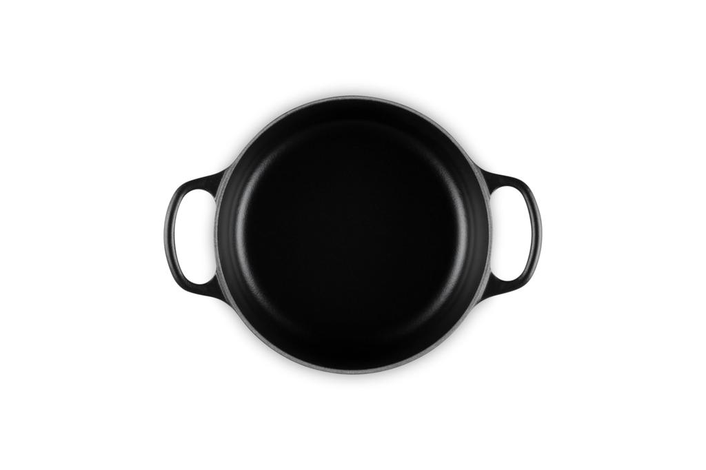 LE CREUSET Cocotte Japonaise Cast Iron Enamel Pot, 18 Cm, Matte Black, Gas, Induction, and Oven Compatible [Official Japanese Product]