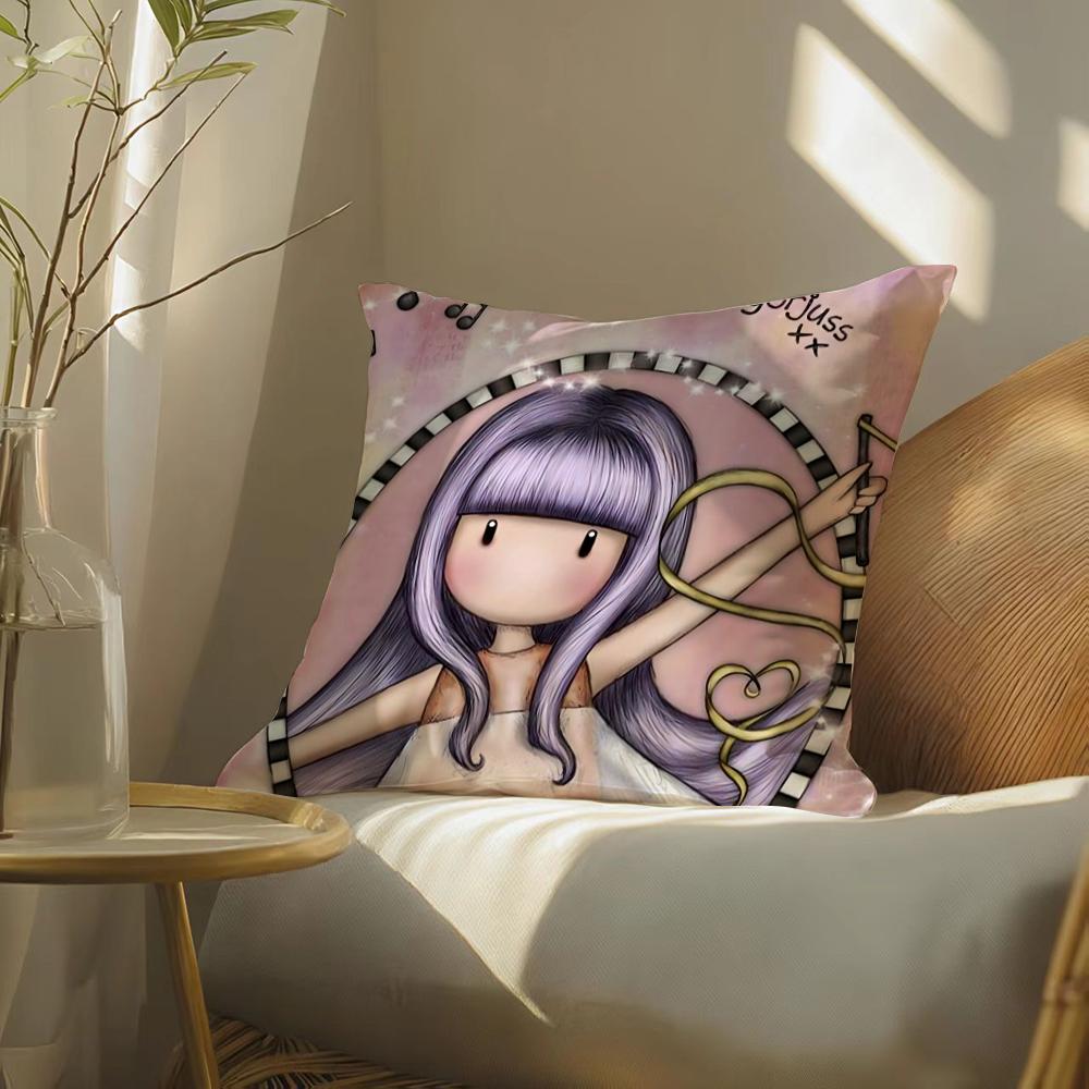 Cartoon S-Santoro Gorjuss Pillow Case Pattern Printed Pillowcase For Living Room Sofa Cushion Cover & Bedroom Decor
