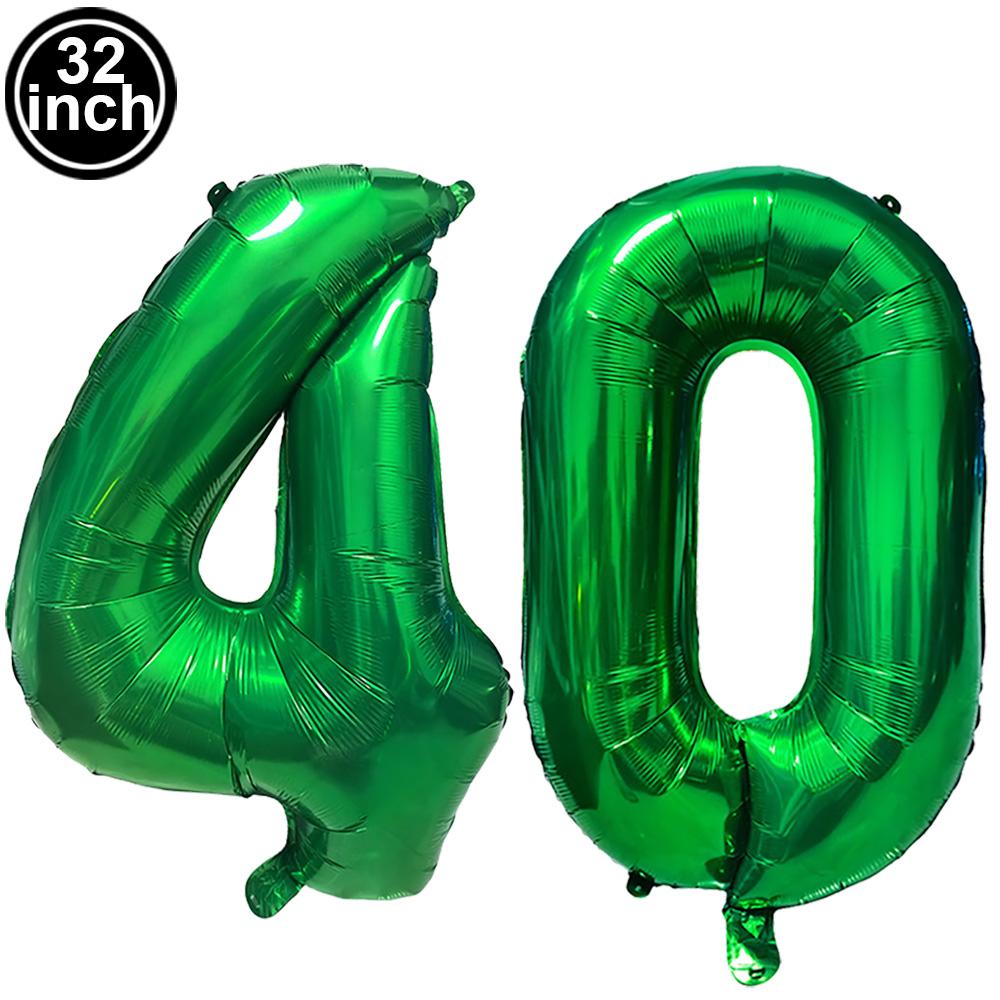 Green Large Numbers Balloon 32 Inch 0 1 2 3 4 5 6 7 8 9 Jungle Birthday Digit Bachelorette Balloons Figure Golob Party Ballon