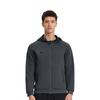 Li Ning Fitness Series Solid Color Hooded Zip-Up Sports Hoodie Men hoodies Cold-Sand-Black AWDT993-2