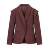 Counter Same Zbzr Autumn New Women clothes Western Style Fashion Simple V-neck Suede Single Buckle Blazers