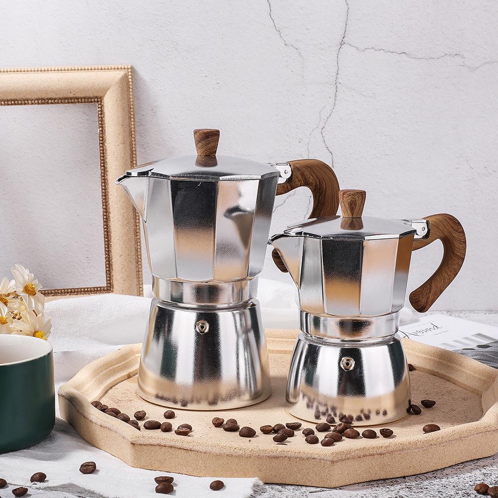 Seiko Octagonal Aluminum Moka Pot - Classic Italian Espresso Maker