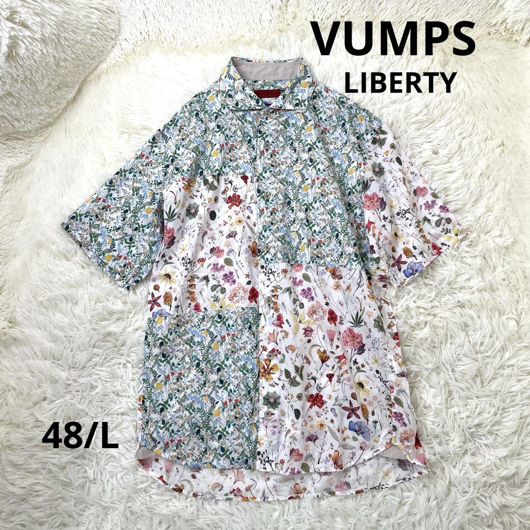 

[USED] VUMPS Asymmetrical Semi-Wide Collar Short Sleeve Shirt RED Label L
