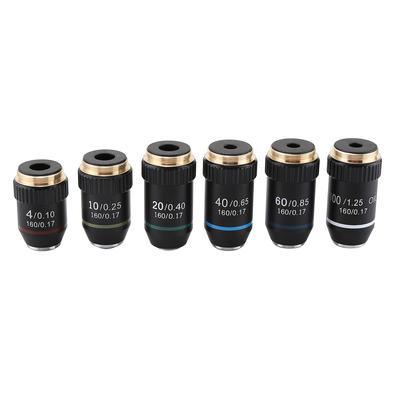 Achromatický mikroskopový objektiv pro 195 Vysoce kvalitní mikroskop 20 2mm 4X 100X Pracovní vzdálenost 18mm 0 13mm