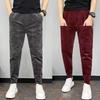 Celebrity-Style Corduroy Six-Pocket Men's Skinny Pants - Trendy Spring/Autumn Casual Nine-Point Fit