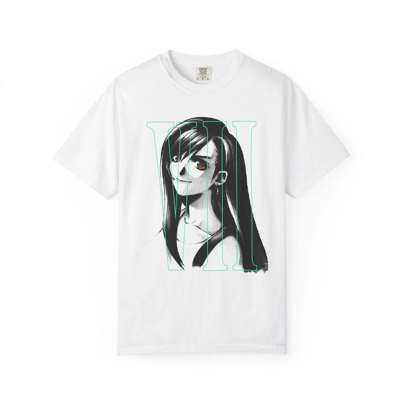 

Tifa Final Fantasy VII Portrait 100% Cotton T-shirt Mens Tees Top, Anime Tee Shirt, Gaming Graphic Top, S